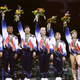 The US women’s gymnastics team. Photo via Getty Images/Doug Pensinger /Allsport.